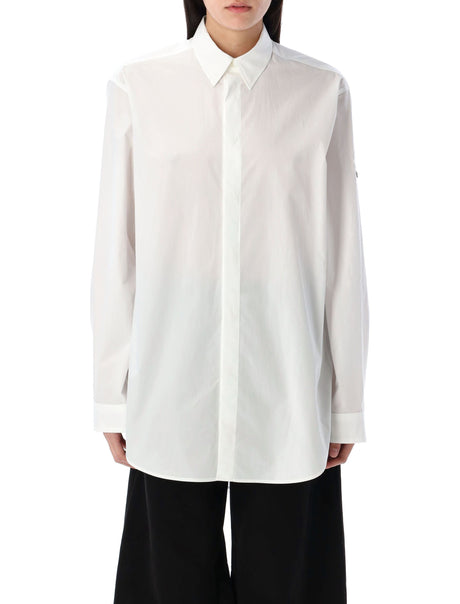 MONCLER GENIUS Oversized Cotton Shirt in Classic White - Size 40