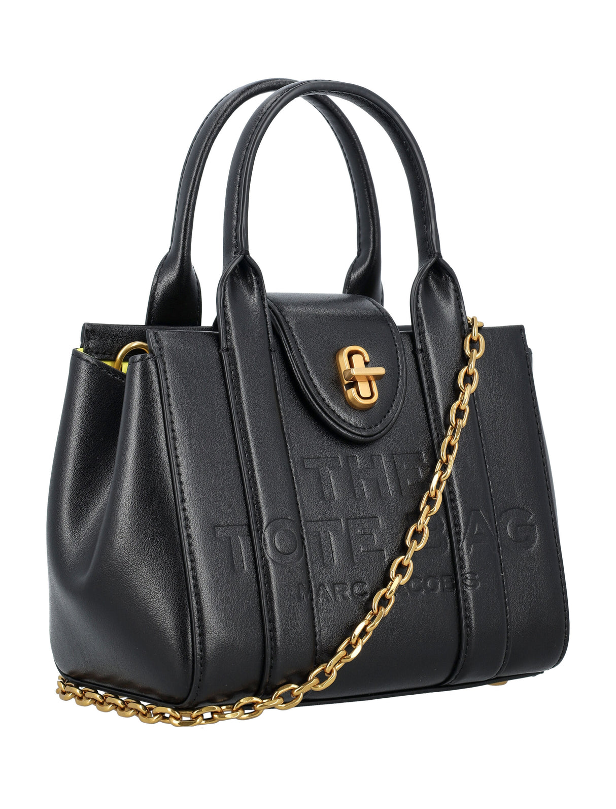 MARC JACOBS Elegant Mini Leather Tote with Turn-Lock - 14x18x11 cm