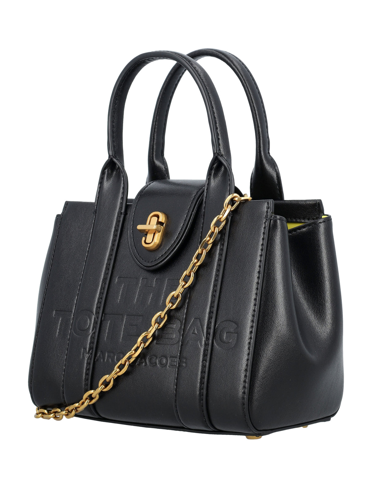 MARC JACOBS Elegant Mini Leather Tote with Turn-Lock - 14x18x11 cm