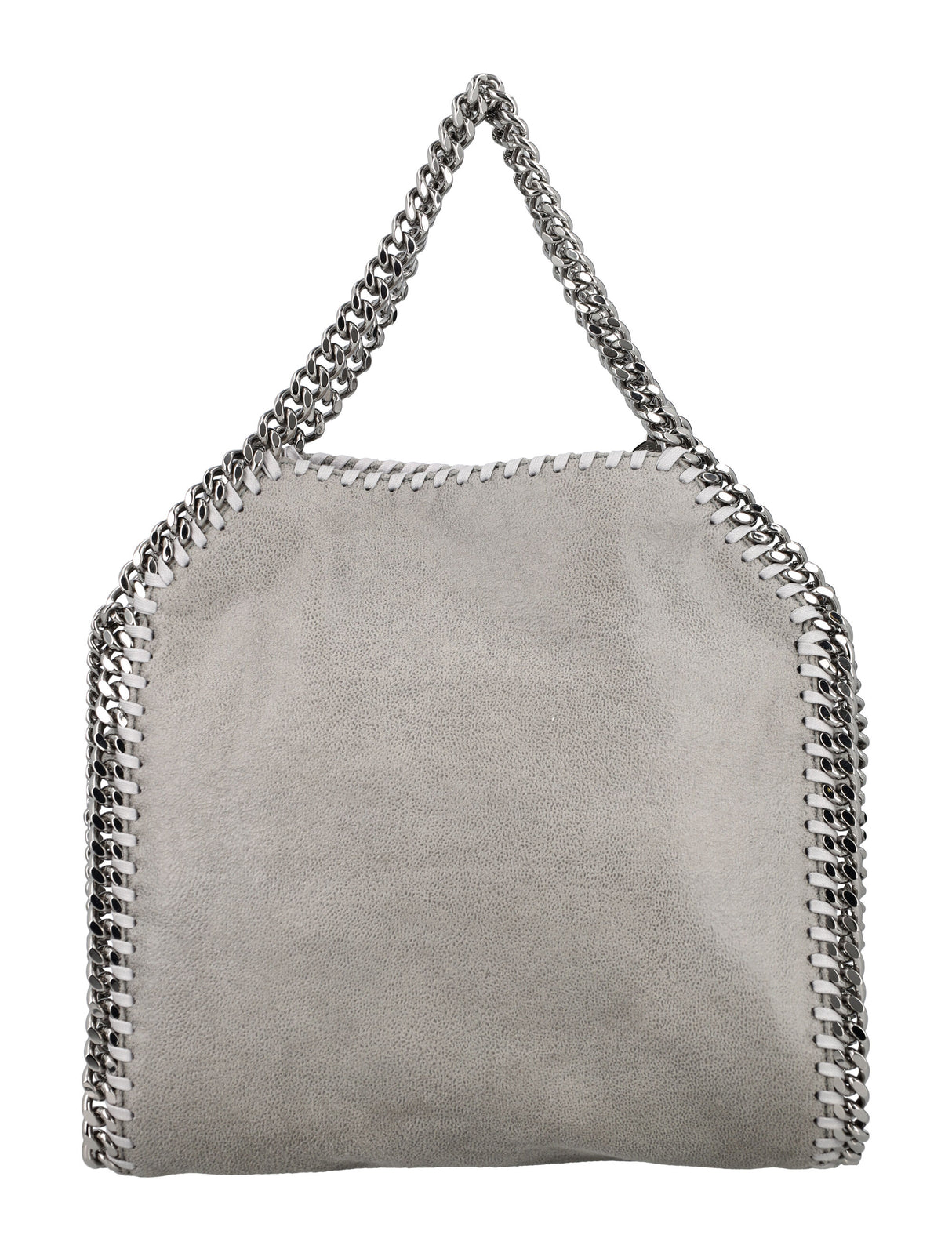 STELLA MCCARTNEY Eco Chic Mini Tote with Silver Chain - Light Grey