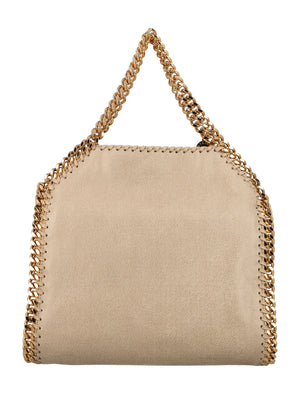 STELLA MCCARTNEY Mini Falabella Tote in Butter Cream with Gold Chain Detail