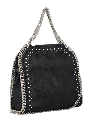 STELLA MCCARTNEY Mini Falabella Studded Tote with Silver Chain Detail – 27x26.5x8cm