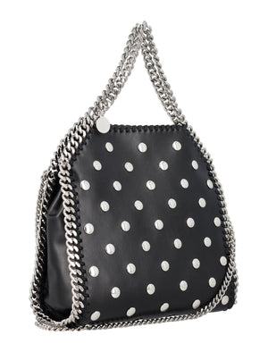 STELLA MCCARTNEY Chic Mini Tote with Silver Studs and Chain Detail