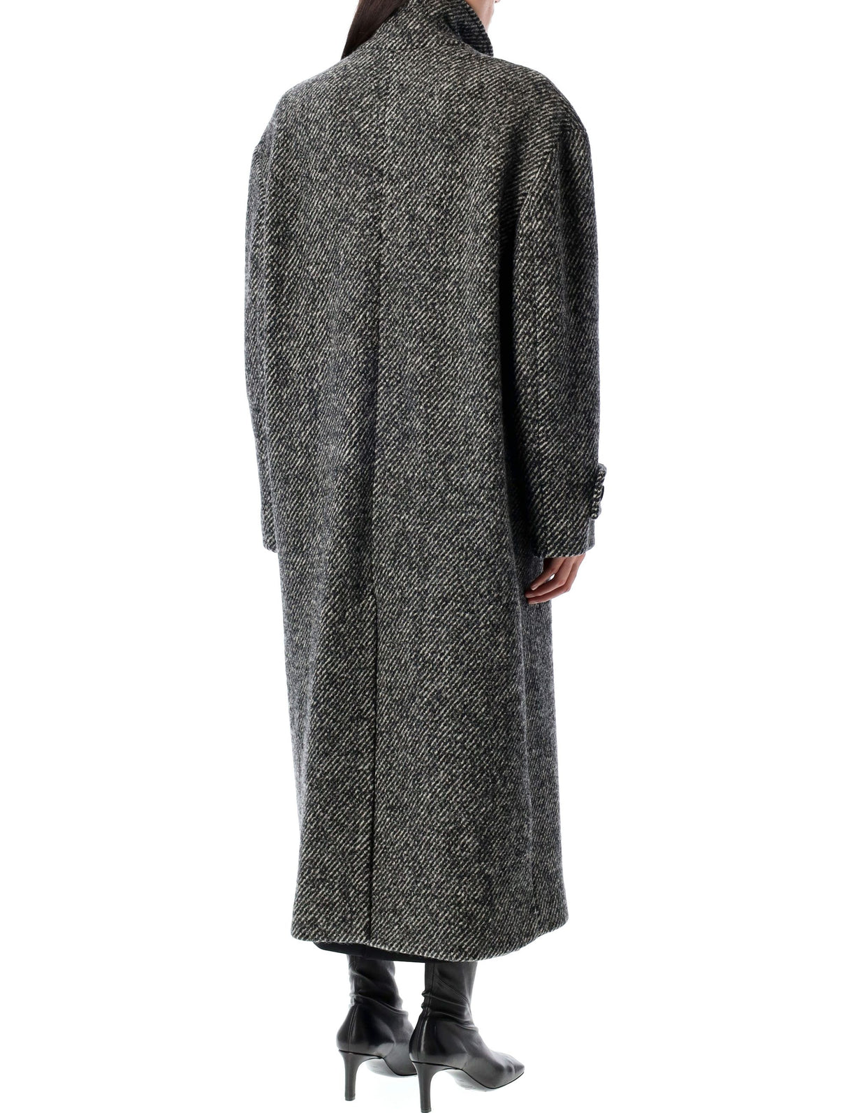 MSGM Wool Double Breasted Long Jacket - Oversized Fit