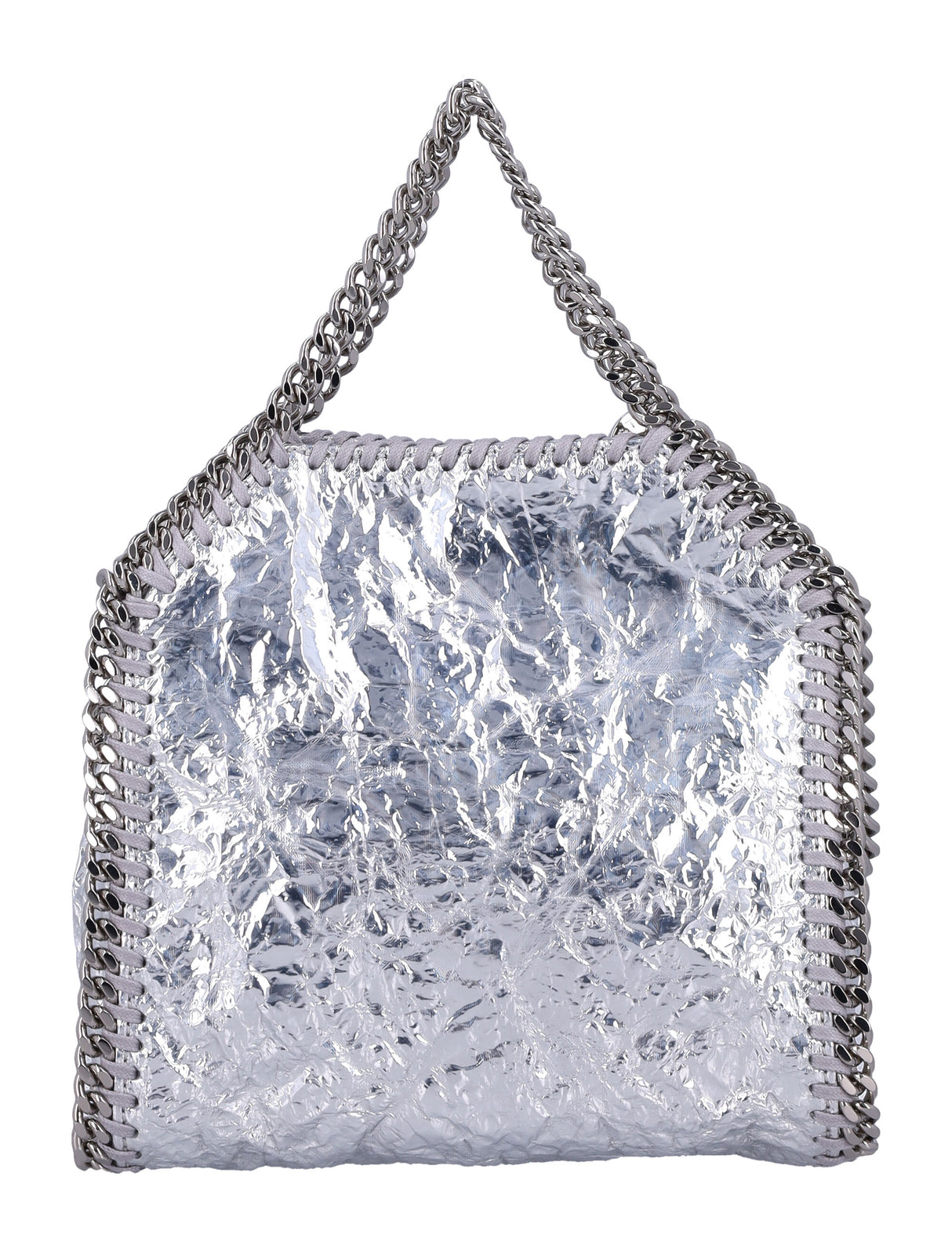 STELLA MCCARTNEY Mini Crackled Metallic Faux Leather Handbag