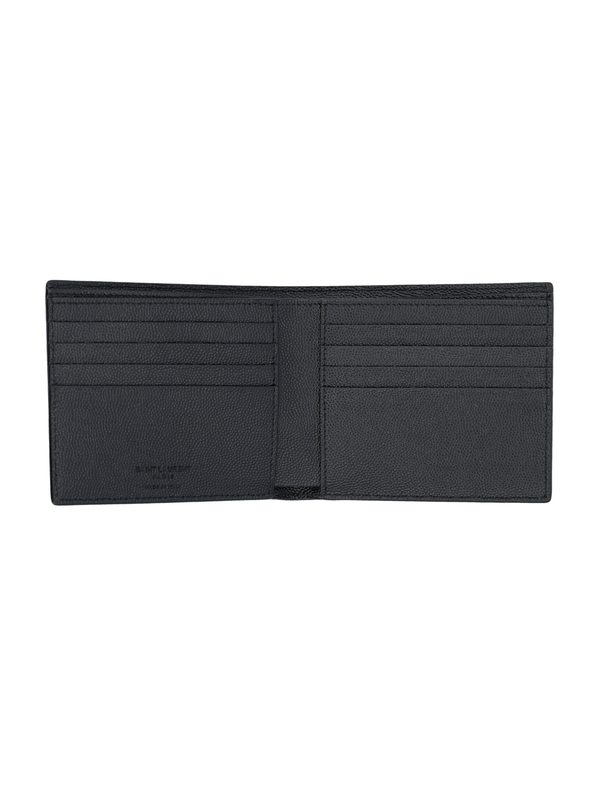 SAINT LAURENT Elegant Black Leather East/West Wallet - 11.5cm x 10cm