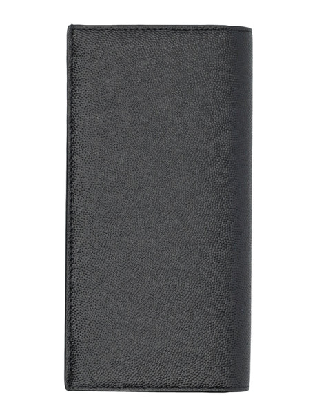 SAINT LAURENT Elegant Continental Leather Wallet - Mini Size