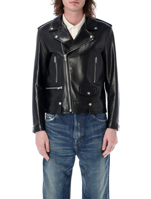 SAINT LAURENT Luxury Lambskin Biker Jacket