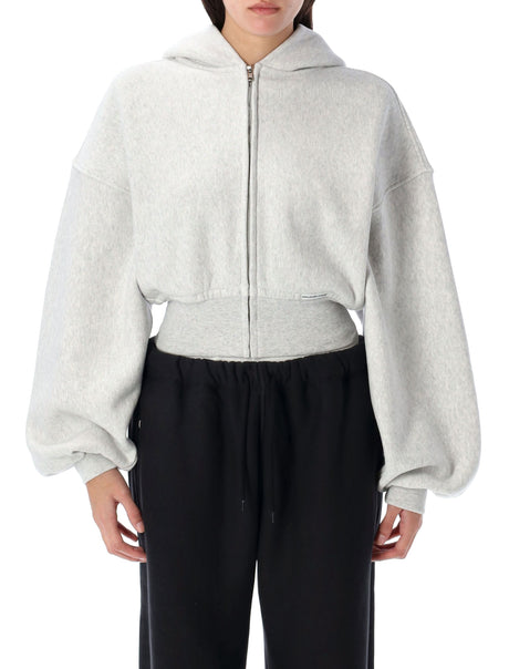 T BY ALEXANDER WANG Classic Cropped Zip Up Hoodie - Women's Size S