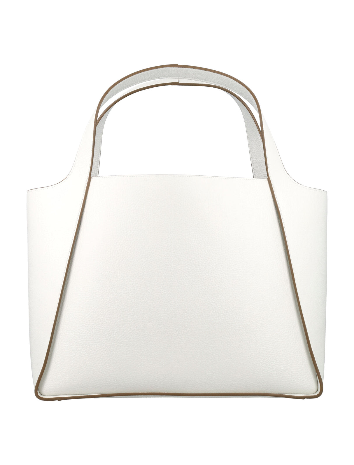 STELLA MCCARTNEY White Laser-Cut Tote Handbag by a Renowned Designer