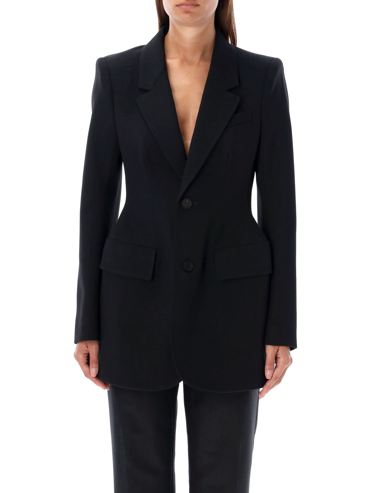 BALENCIAGA Sleek Hourglass Wool Jacket