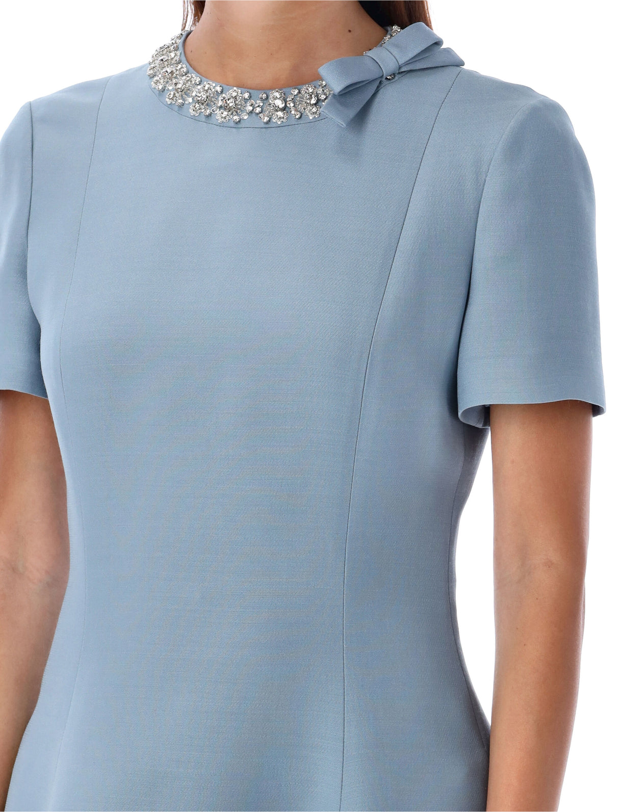 VALENTINO GARAVANI Embellished Collar Mini Dress