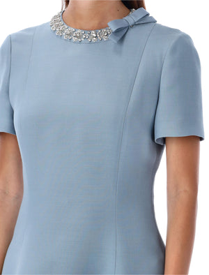 VALENTINO GARAVANI Embellished Collar Mini Dress