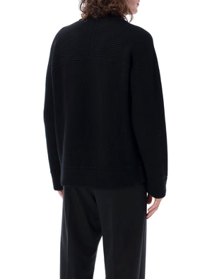 VALENTINO GARAVANI Relaxed Fit Ribbed Sweater in Wool - Size L