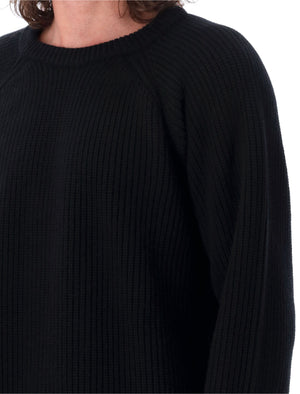 VALENTINO GARAVANI Relaxed Fit Ribbed Sweater in Wool - Size L