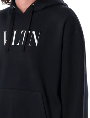 VALENTINO GARAVANI VLTN Logo Hoodie with Kangaroo Pocket