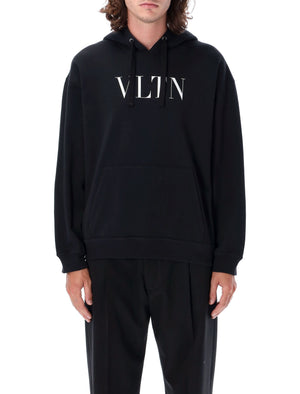 VALENTINO GARAVANI VLTN Logo Hoodie with Kangaroo Pocket