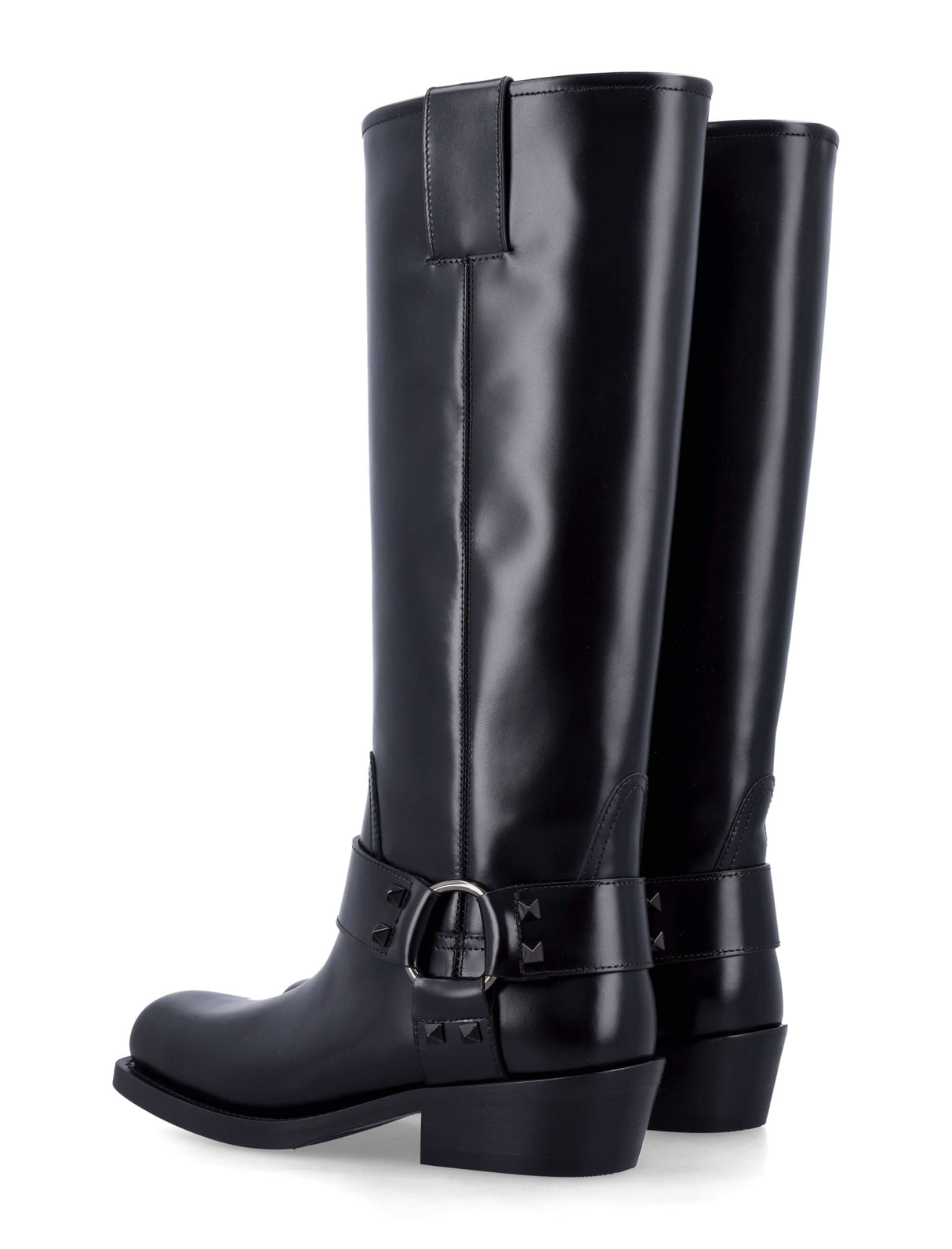 VALENTINO GARAVANI Rockstud Biker Boot - 4 cm Heel