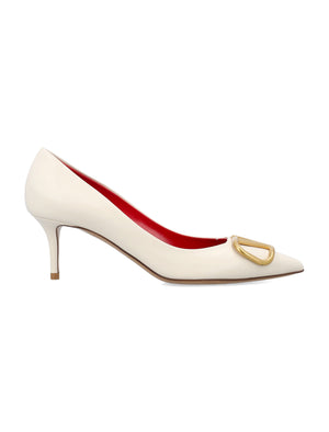 VALENTINO GARAVANI Elegant Leather VLogo Signature Pumps with 2.4 Inch Heel