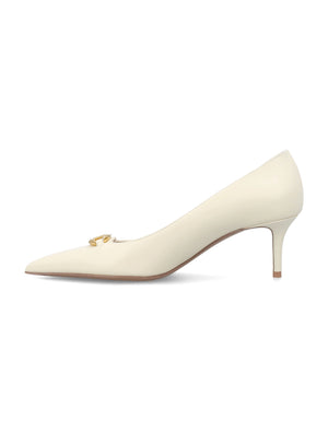 VALENTINO GARAVANI The Bold Signature VLogo Ivory Pumps - 6cm Heel