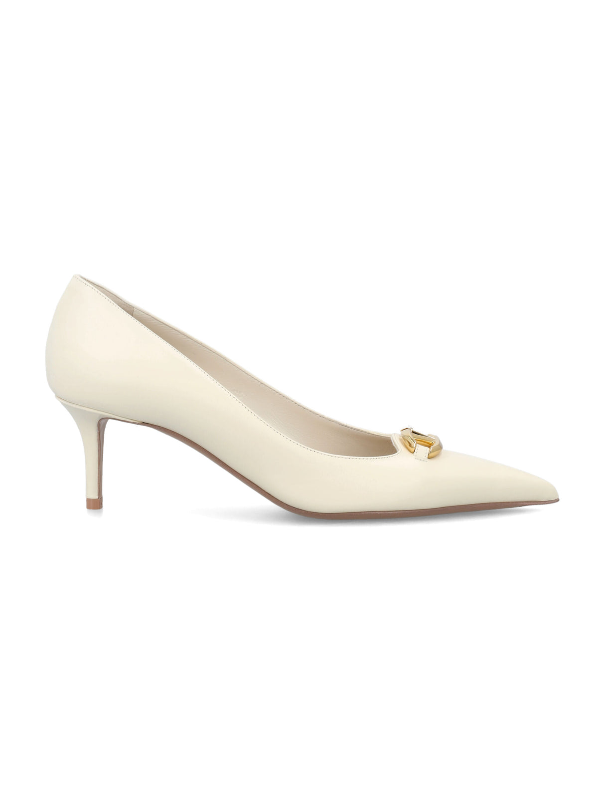 VALENTINO GARAVANI The Bold Signature VLogo Ivory Pumps - 6cm Heel