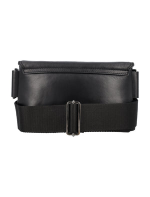 VALENTINO GARAVANI Men's Mini Waist Satchel in Nero Lambskin