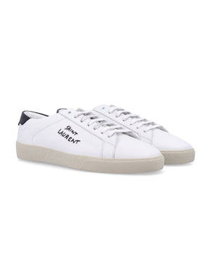 SAINT LAURENT Classic Round Toe Lace-Up Sneakers for Men