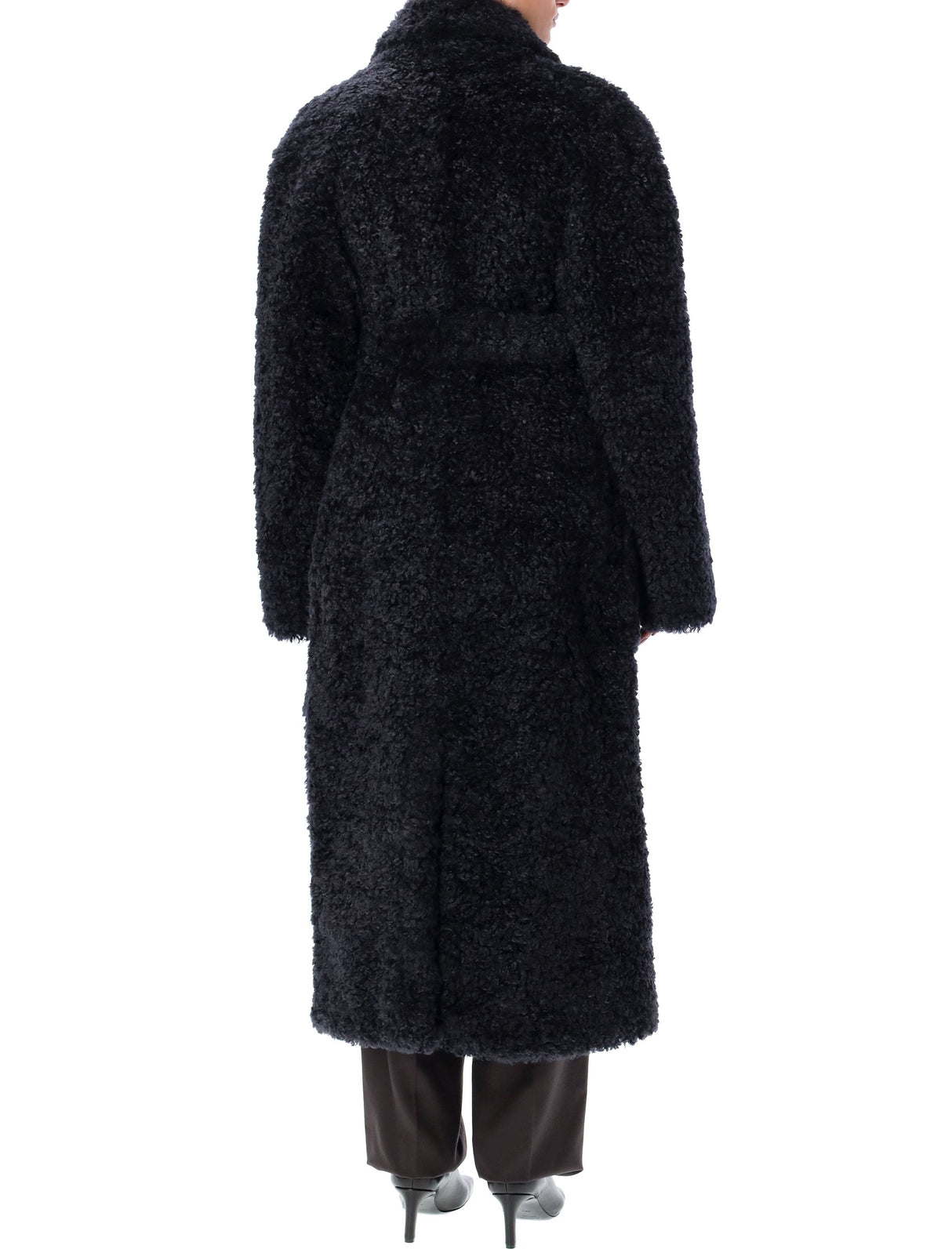 STELLA MCCARTNEY BELTED ECO FUR Jacket for Women - FW24 Navy