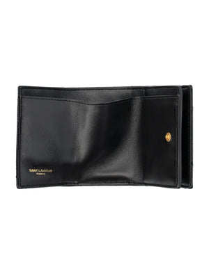 SAINT LAURENT Mini Black Leather Clutch