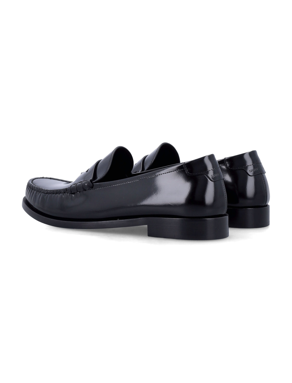 SAINT LAURENT Men's Leather Penny Loafers