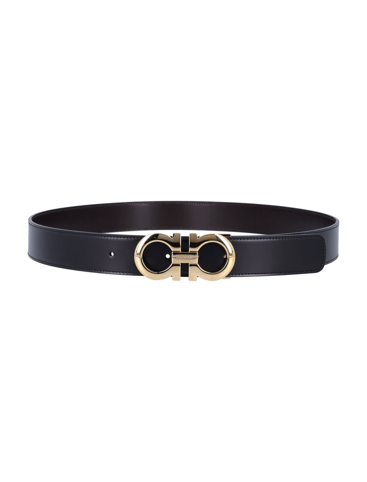 FERRAGAMO Double Gancini Hook Buckle Belt - 4.5cm Height