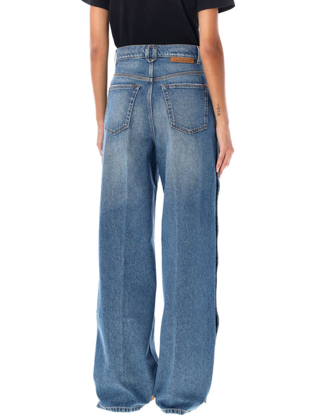 STELLA MCCARTNEY High-Waisted Wide-Leg Denim Trousers - Size 26