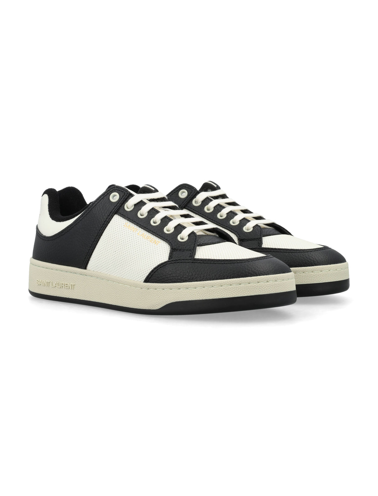 SAINT LAURENT Refined Low Top Leather Sneakers