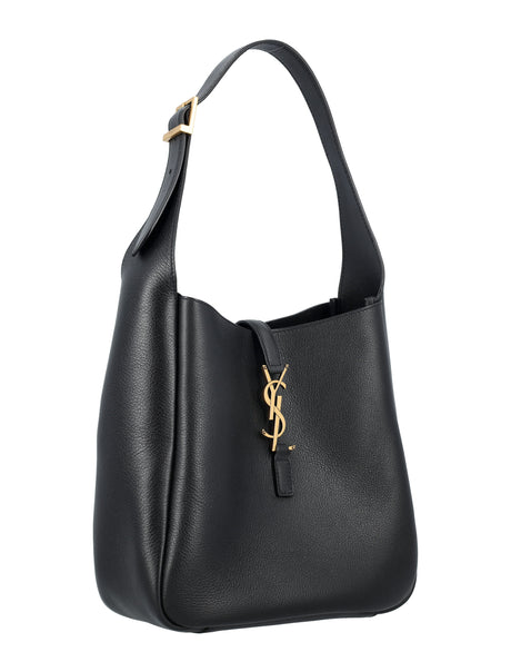 SAINT LAURENT Elegant Mini Leather Handbag with Cassandre Clasp - 9x8.6x3.3 in
