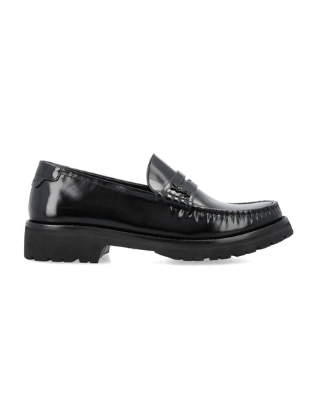 SAINT LAURENT Stylish Penny Loafers with Chunky Rubber Sole for Women - 3.5 cm Heel