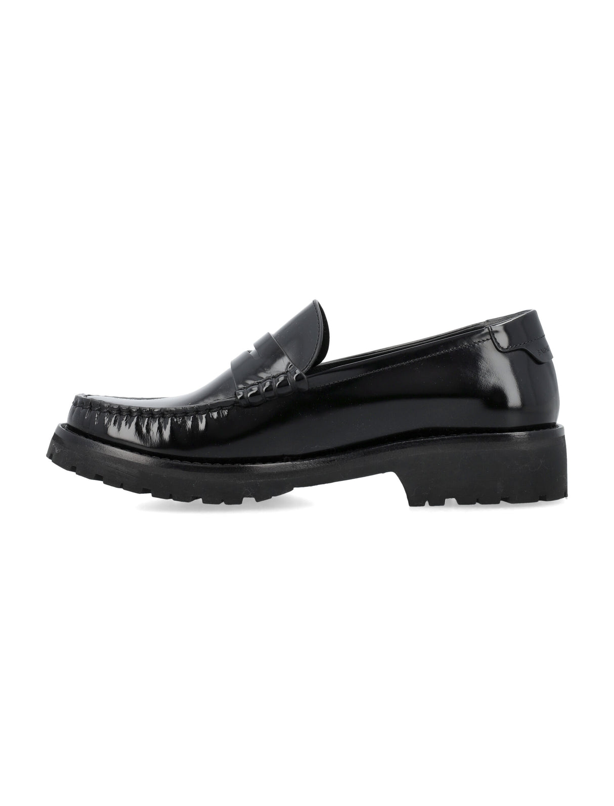 SAINT LAURENT Stylish Penny Loafers with Chunky Rubber Sole for Women - 3.5 cm Heel