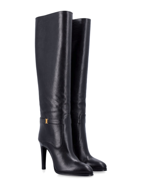 SAINT LAURENT Diane Stiletto Heel Ankle Boots - 10CM