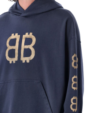 BALENCIAGA Men's Crypto Hoodie - Medium Fit