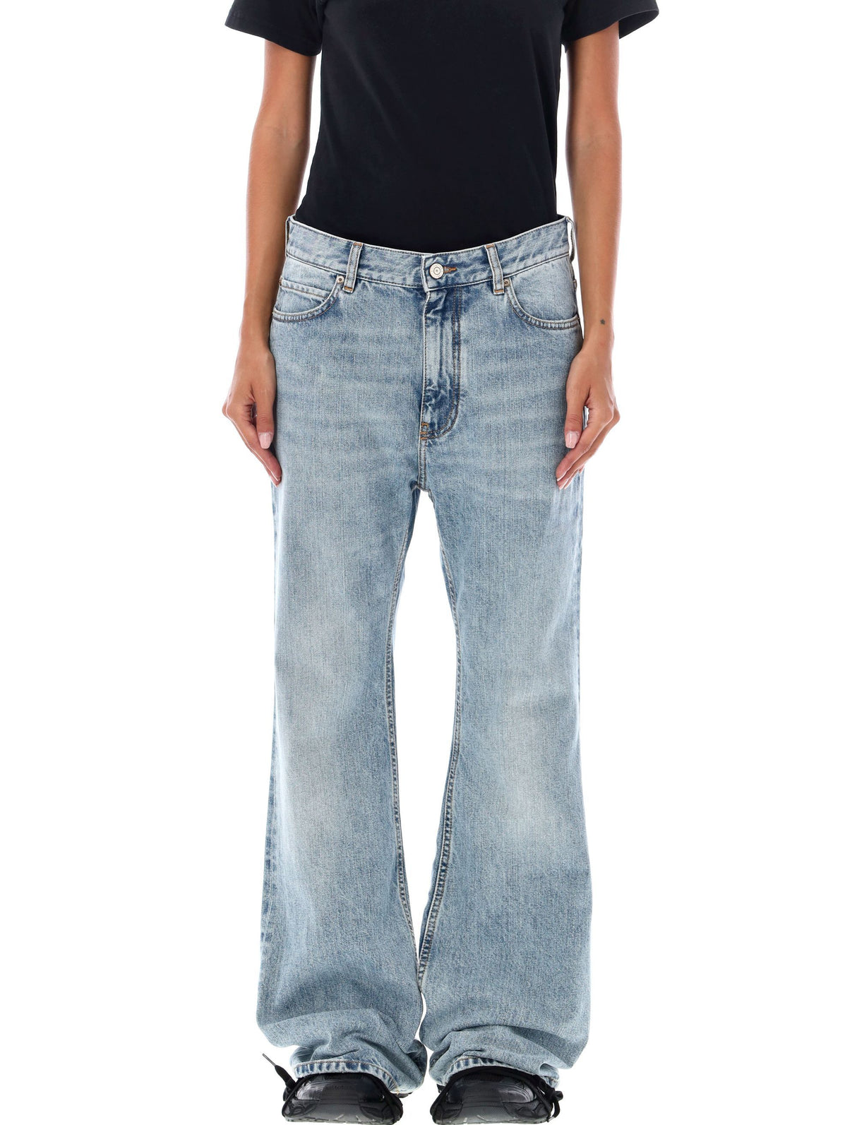 BALENCIAGA Wide-Leg Flared Jeans - XS