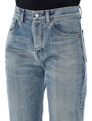 SAINT LAURENT Mid-Rise Straight Leg Denim Jeans - Benjamin Blue