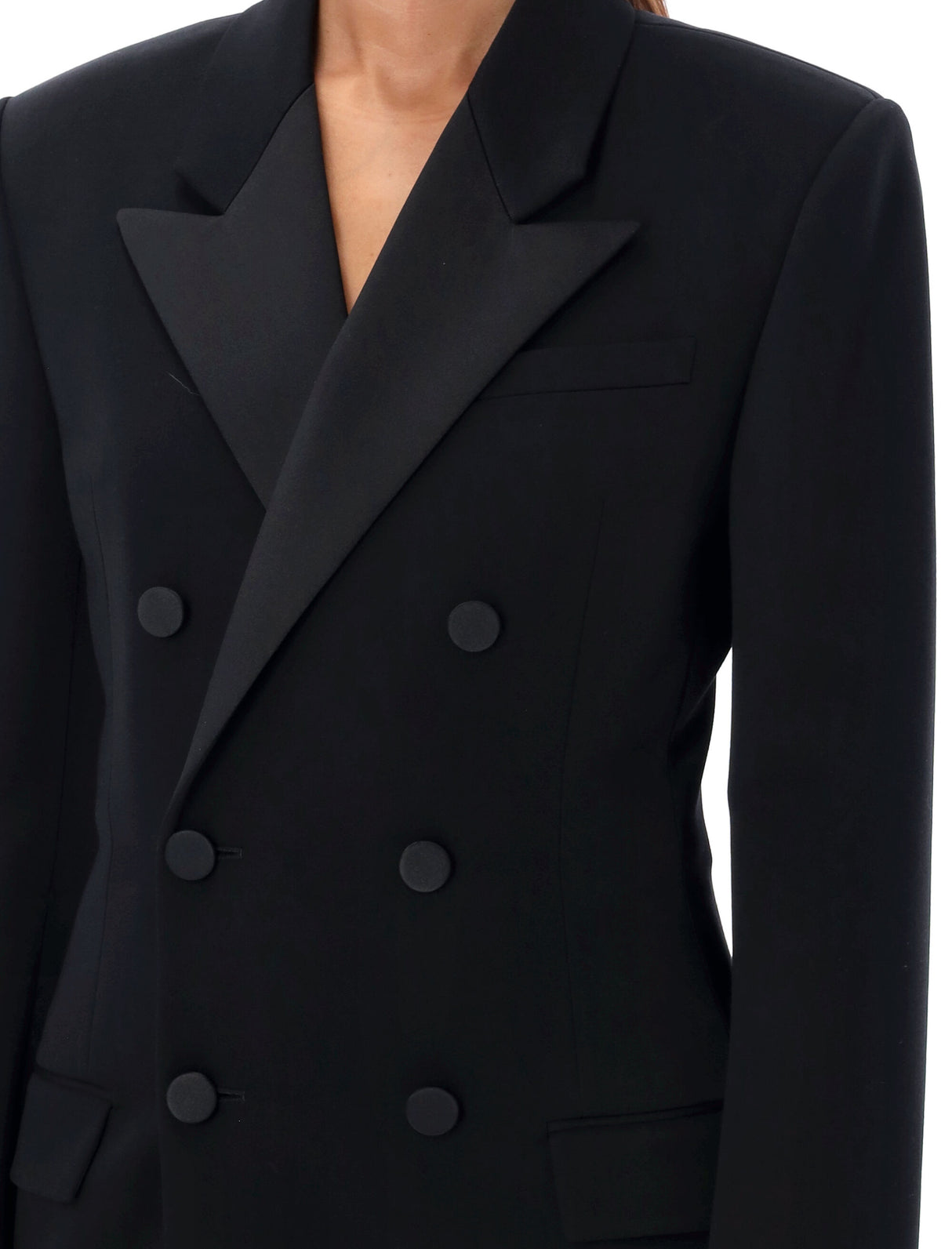 SAINT LAURENT Elegant Wool Smoking Jacket