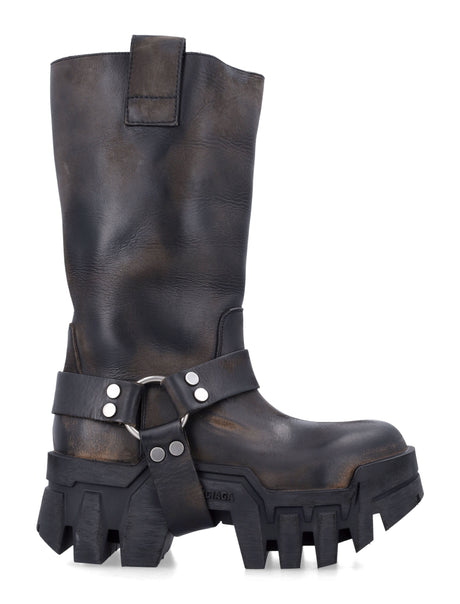 BALENCIAGA Chunky Harness Boot with Removable Strap - 8 CM Platform