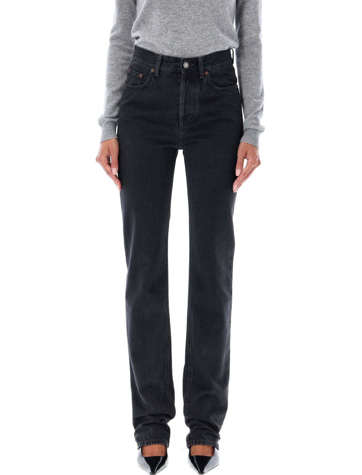 SAINT LAURENT 90's Slim High-Waisted Jeans