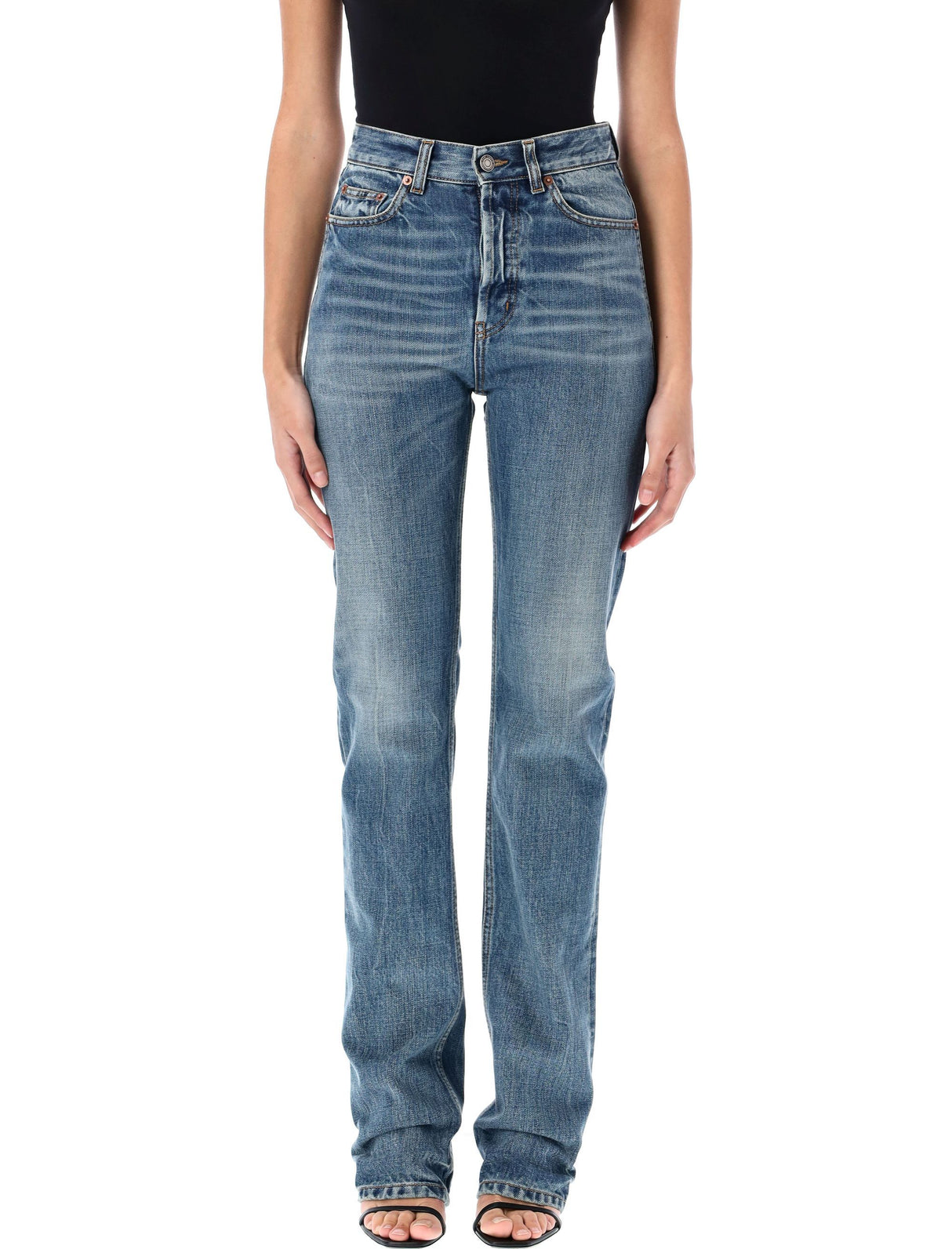 SAINT LAURENT 90's Slim Women's Jeans - High Waist Fit