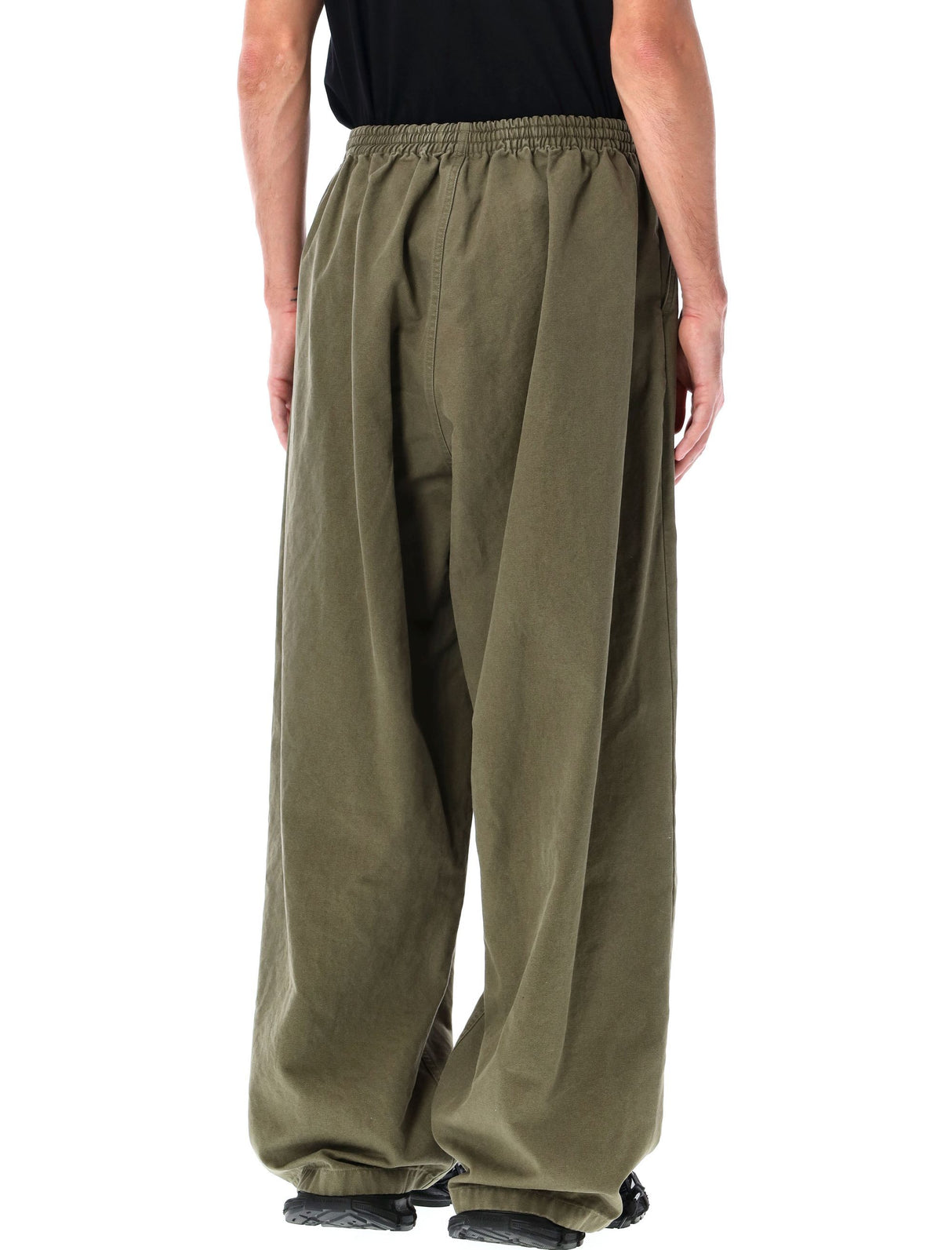 BALENCIAGA Men's Oversized Mid-Waist Baggy Pants