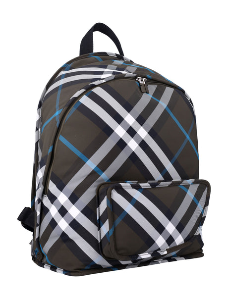 BURBERRY Check Pattern Shield Backpack - 41 cm