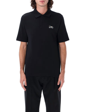 BURBERRY Embroidered Logo Cotton Polo Shirt - Men's Regular Fit