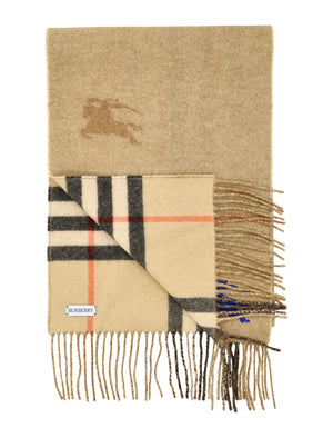 BURBERRY Reversible Check Cashmere Scarf - 168 cm x 30 cm