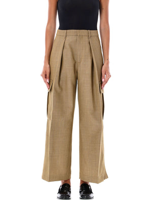 BURBERRY Elegant Wide-Leg Wool Blend Trousers