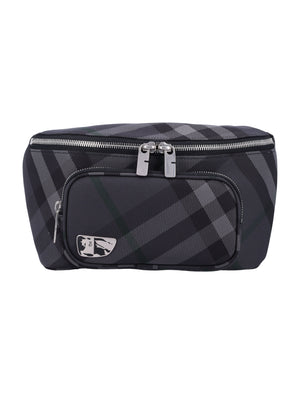 BURBERRY Check Pattern Belt Handbag - 14 CM Mini